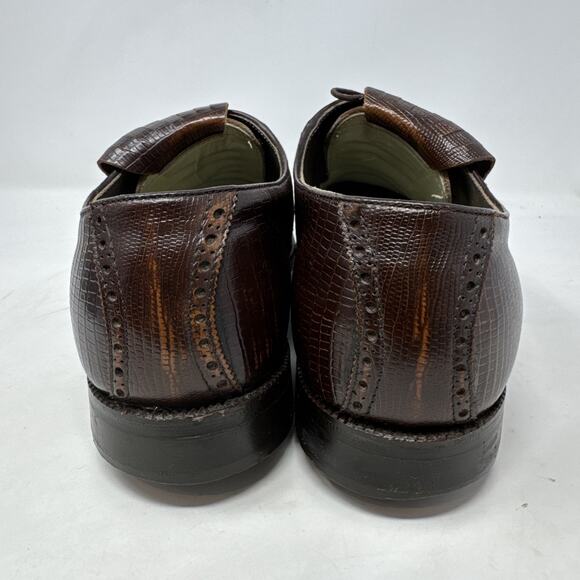 Footjoy‎ Classics Vintage Golf Shoes Kiltie Size 10.5 Lizard Skin Brown USA Made main image 8